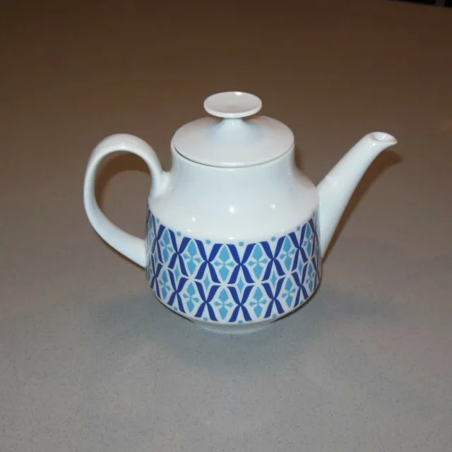 Arzberg Germany 38 Blue White Teapot 3972 6.5" Vintage