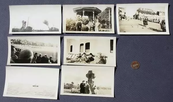 1910s World War I Era SEVEN photo set Chevrolet Military Parade Cross Monument--