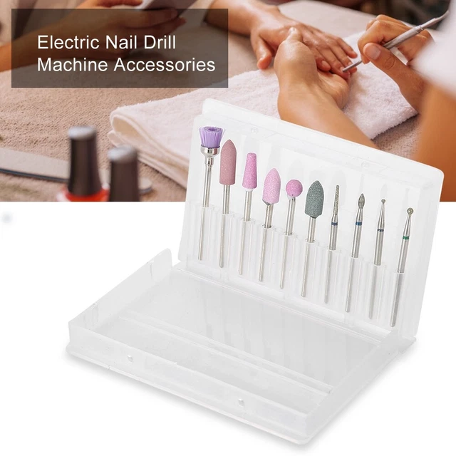 10x/set trapano lucidatore nail art in lega kit testa trapano unghie SG5