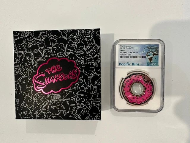 Simpson Donut Silver Coin From THE PERTH MINT  Graded NCG PF 69 Ultra Cameo