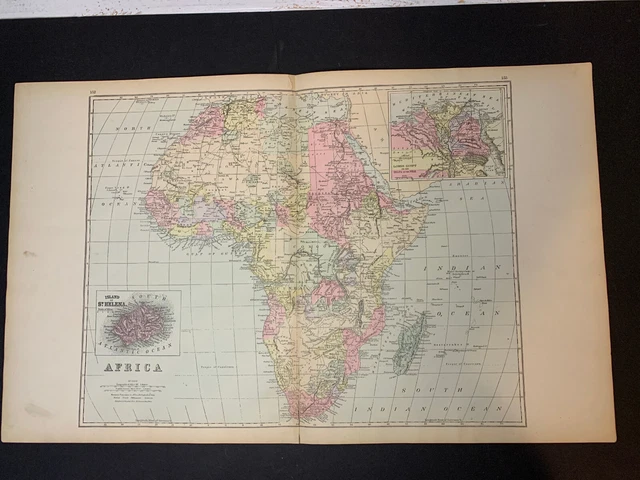 Vintage Hand-Colored Map of Africa - 1894 A. L. Smith