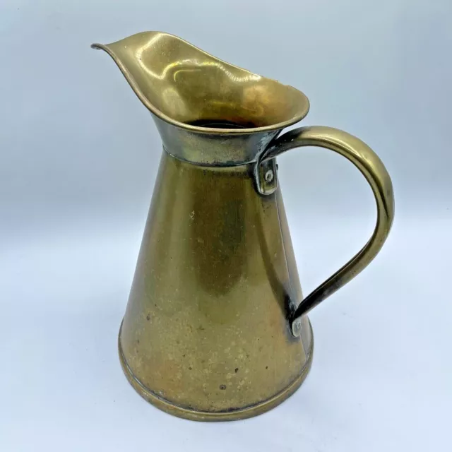 Jug Vintage Large Brass No.4  JS&S Joseph Sankey and Son Slight Damage 1920's