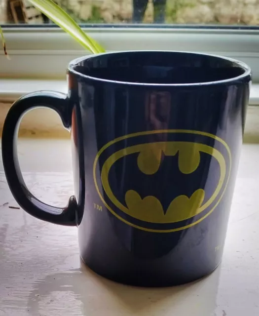 RARE VINTAGE BATMAN MUG by COLOROLL 1989 MICHAEL KEATON TIM BURTON