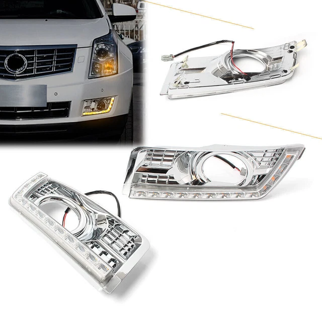 Luce diurna LED DRL con frecce per Cadillac SRX SUV DRL nebbia 2011 -2014 12 13