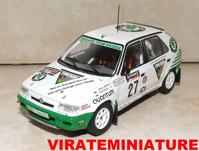 Skoda Felicia Kit Car 19 Rallye Tour de Corse 1995 Sibera - Gross IXO RAC371B - Miniatures Autos Motos