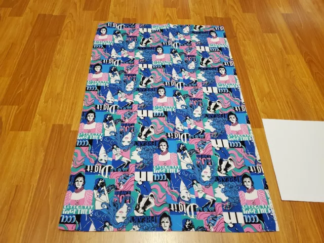 Awesome RARE Vintage Mid Century retro 70s 60s psychedelic women dig it fabric! Awesome RARE Vintage Mid Century retro 70s 60s psychedelic women dig it fabric!