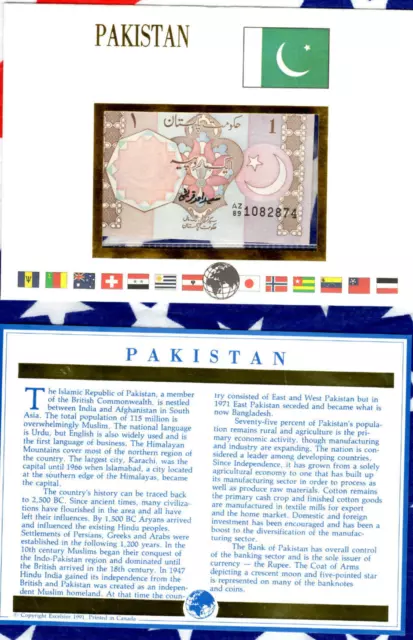 E Banknotes All Nations Pakistan 1983 1 Rupee P-27f UNC sign. 15 AZ/89 1082874