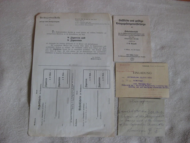 Kleines Konvolut: Vb Schutz dt.Kriegsgfangener - Kriegsgefangenenfürsorge / 1919