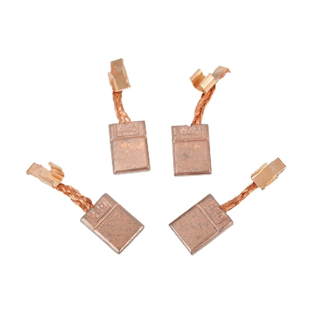 Balais De Charbon CB-440 - Lot De 4 - Pour Perceuse, Meuleuse, Scie Circulaire... - Dimensions 13x10x3 Mm - 4