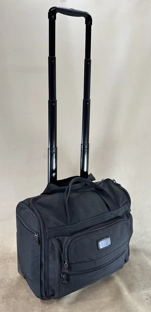Preowned Tumi 'Alpha' Black 2 Wheeled 16” Rolling Tote Carry On Luggage 2221D3 3