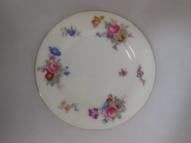 Single Copeland Spode China Dresden Rose  Bread Plate Gold White