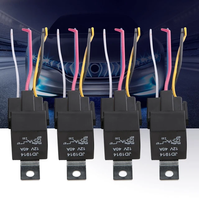 thumbnail image 2 of 5 Pin SPDT Relay 12V Waterproof Automotive Relay Harness Set - 5 Pin SPDT With Color-Coded Wires (5 Pack) 12V Relay Harness 2 of 11