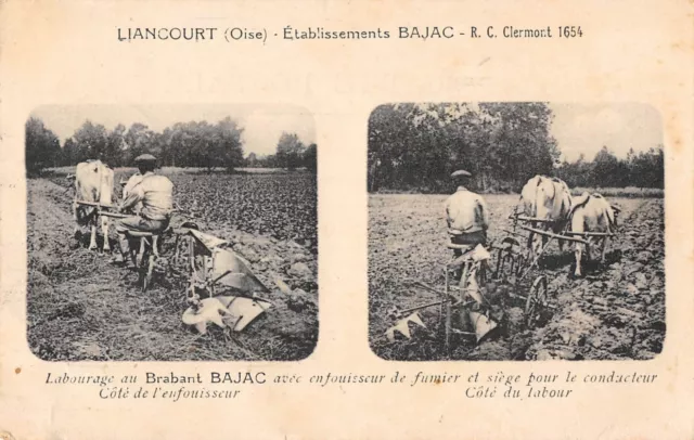 Cpa 60 Liancourt Etablissement Bajac Labourage