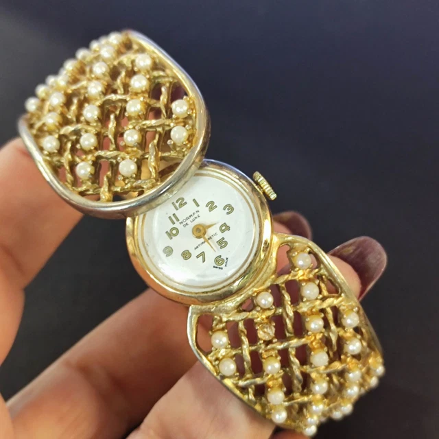 Mouvement De Montre-bracelet Mécanique Vintage Rsie - Pour Pièces Ou Réparation - Occasion, Balancier Fonctionnel