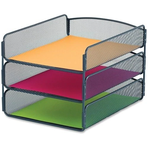 Safco Triple Letter Tray Org, 9-1/2"x11-3/4"x8" , Blue (SAF3271BU)