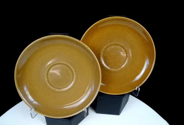 Russel Wright Iroquois Casual Brown 2 Piece Vintage 5 7/8" Saucers 1949-1964