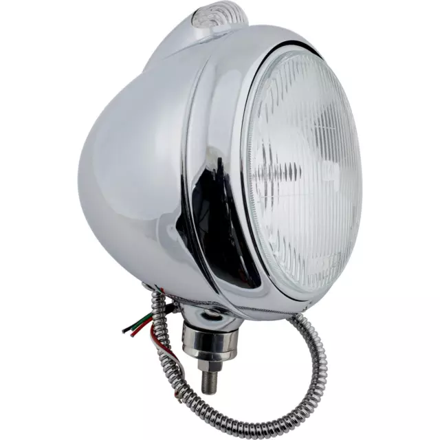 Guide 682-C Style 12 Volt H4 Headlight with Turn Signal, Chrome