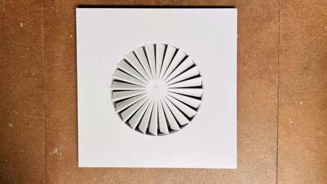 Air Conditioning Swirl Diffuser Face size 595 x 595 mm  Neck diameter 350mm