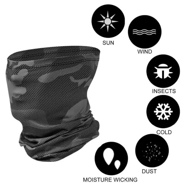 Motorcycle Biker Balaclava Bandana Face Mask Scarf Neck Tube Snood Headwear Hat 2