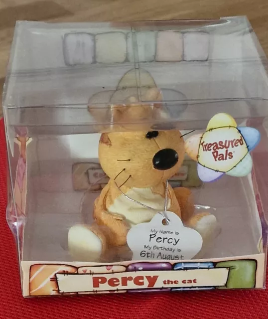 NIB Treasured Pals Percy The Cat Cake Topper Birthday 6th August