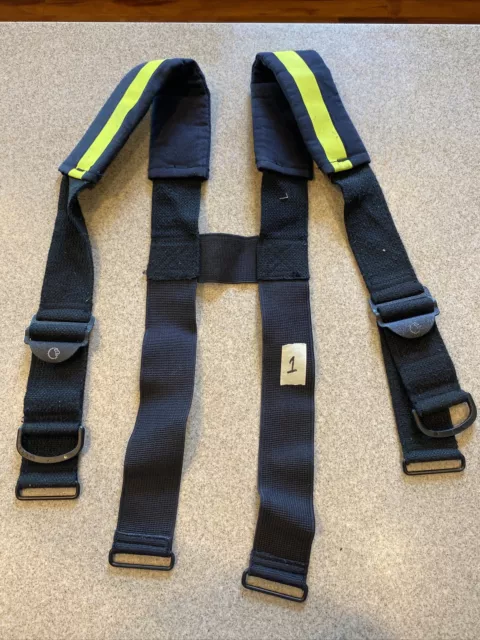 Firefighter Padded Suspenders Black Parachute Style Turnout Pants Lion Apparel