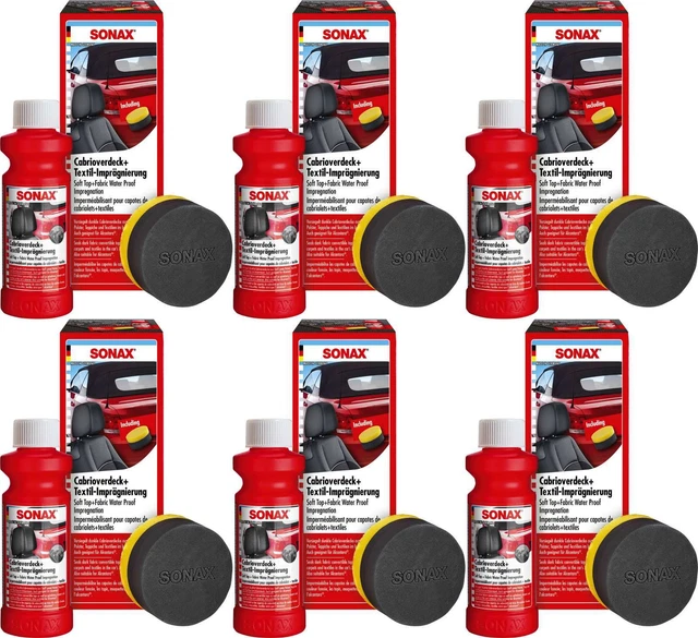 Capotetta Sonax Cabrio+impregnazione tessile 250 ml set VPE 6 pezzi 03101410