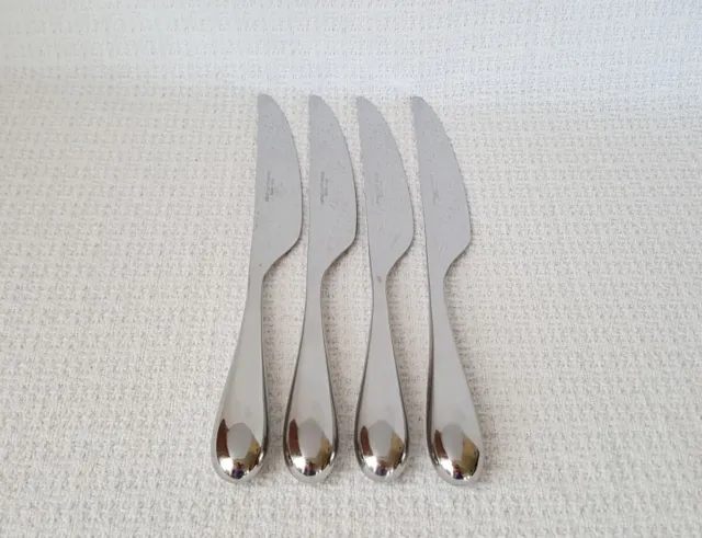 Sasaki EROS Stainless Dinner Knives Gerald Gulotta Design ~ Set of 4