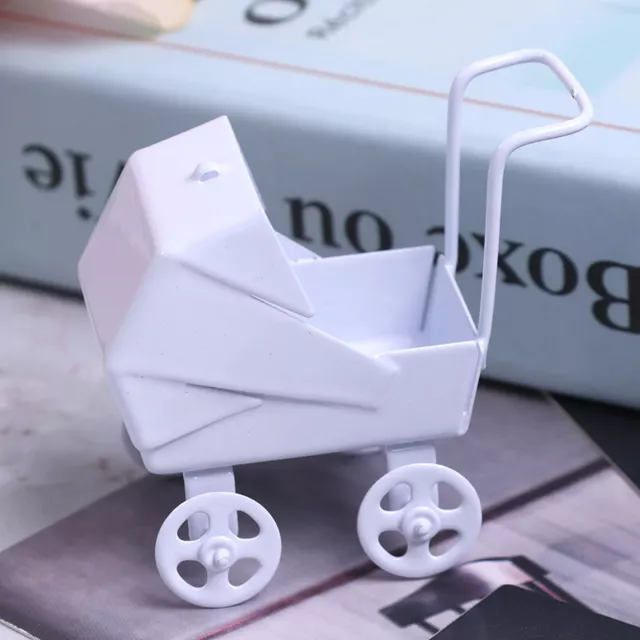Baby Stroller Pram Model Kids Toy DIY Miniature Dollhouse Furniture Accessor*wl