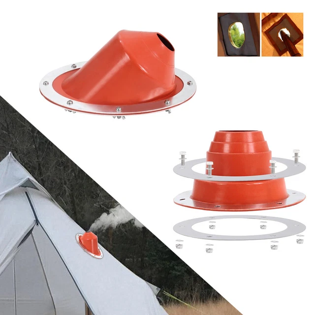 Stove Jack Kit ForTent Yurt Flexible Roof Pipe Flashing Stove Kit Heat Resistant