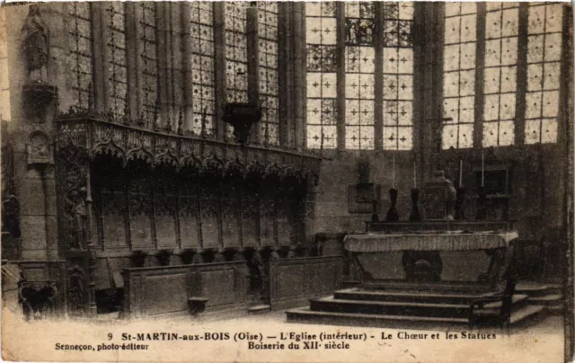 CPA AK St-MARTIN aux Bois L'Église. The Choir and the Woodwork Statues (423214)