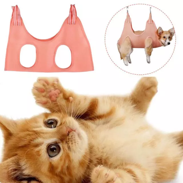 Hamaca para aseo de mascotas recorte de uñas gato belleza hamaca antiarañazos bolsa TG5+