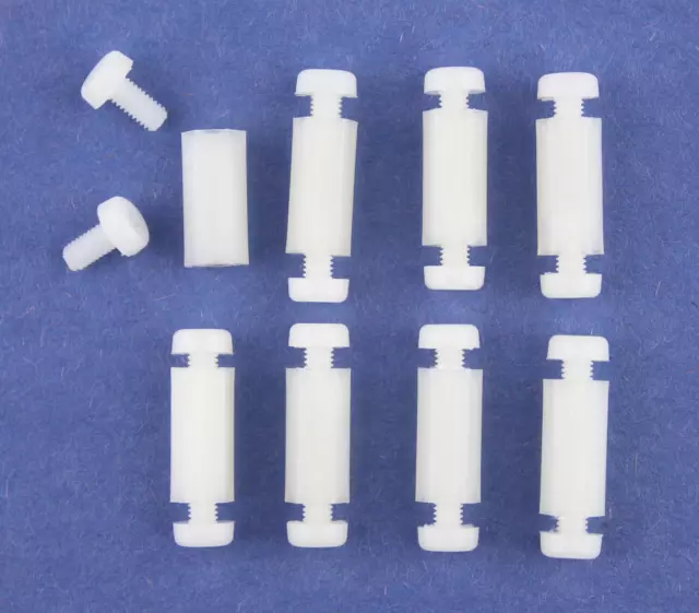 8 sets 13mm F-F M3 Nylon Hex Standoff Plastic Spacer with Screws for PCB