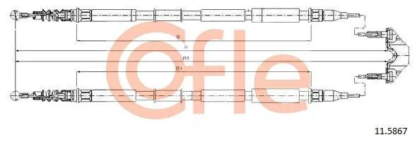 COFLE Seilzug, Feststellbremse 11.5867 für OPEL