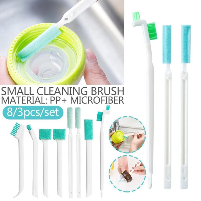 8PCS SMALL CREVICE Cleaning Brushes For Toilet Corner Window Tiny Door