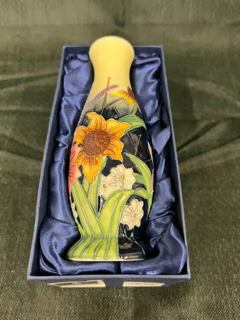 Stunning Hand painted Old Tumpton Ware Miniature Floral Vase 16.5 cm Tall