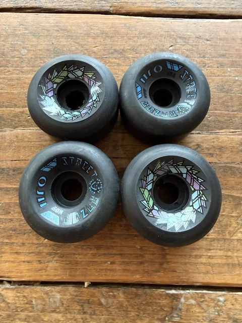 Roues De Skate Vintage Santa Cruz OJ II Street Razor - Noir, Années 80, NOS