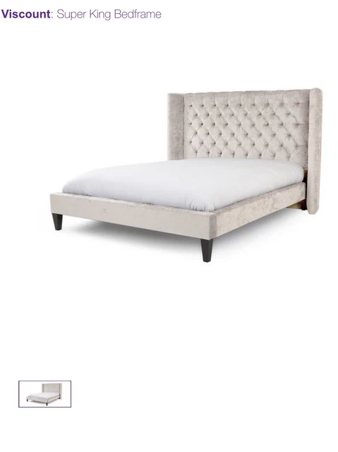 Dfs crushed cheap velvet bed