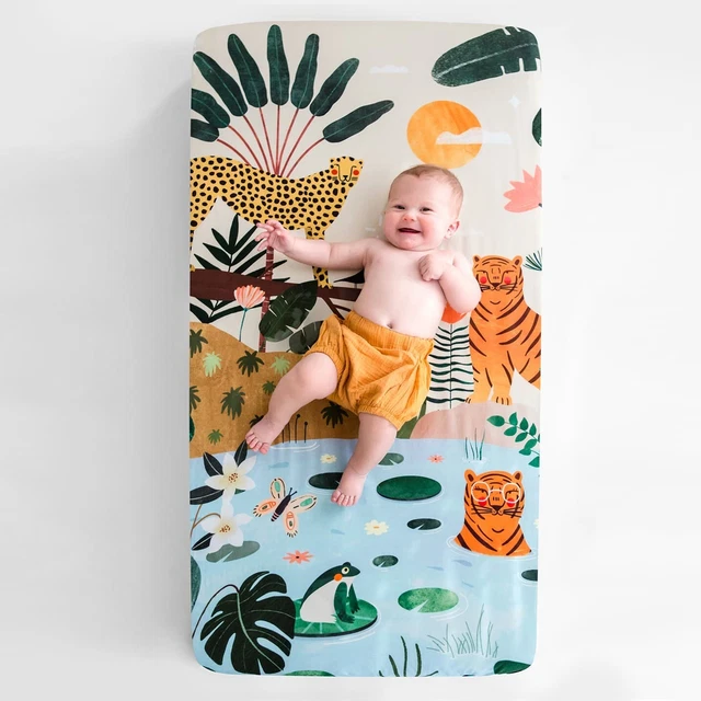 70x140cm Baumwolle Kinderbettlaken von Rookie Humans - Im Dschungel