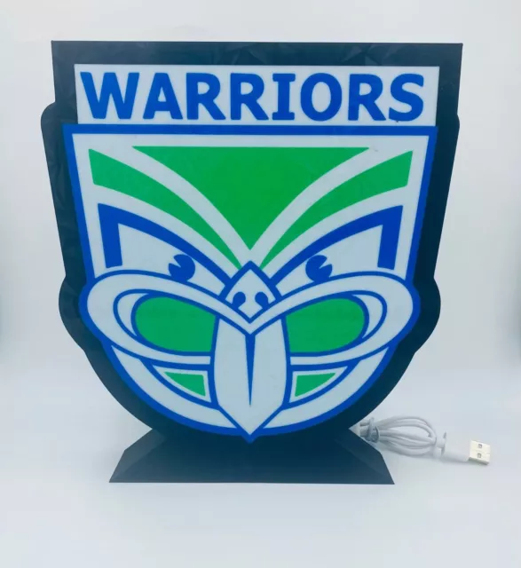 New Zealand Warriors NRL LED Light Box Sign