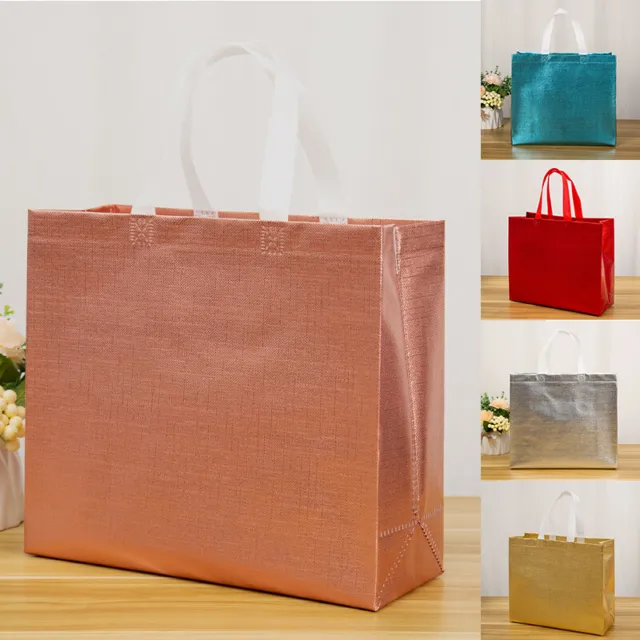 Borsa laser borsa di lino mano/spalla riutilizzabile shopping snack E ~