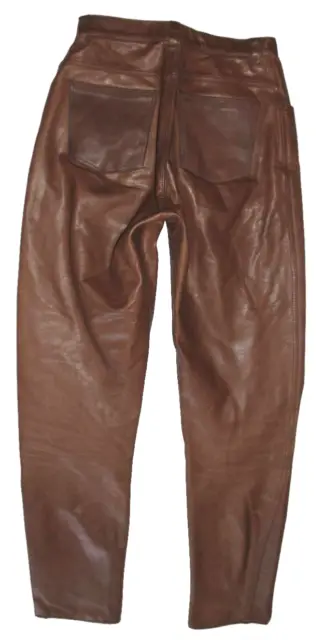 Unikat Donne- Jeans IN Pelle/Pantaloni IN Pelle IN Braun Circa Tedesco Tgl