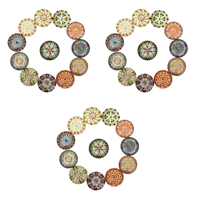 60 PCS Flatback Dome Cabochons Vintage Cabochons Glas Snap Charme