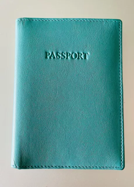 VISCONTI Leather Passport Credit Card Holder Wallet Cover Case RFID~~NIB