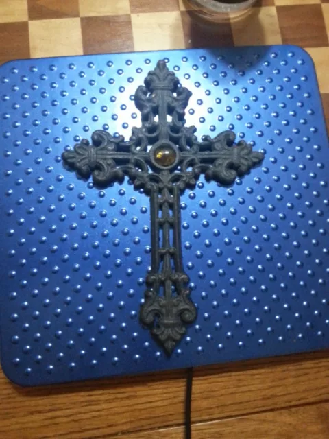 Cast Iron Cross Ornate wall door  hanger decoration art rustic decor