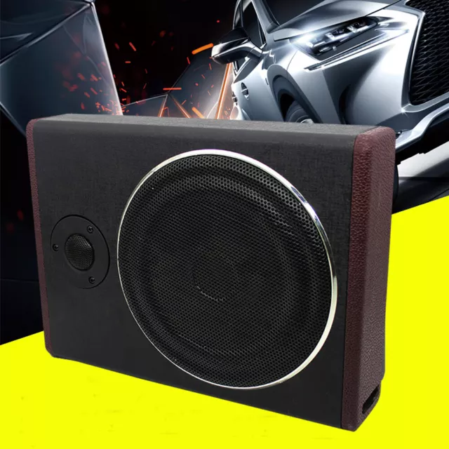 8'' Active subwoofer Auto Amplified Slim Underseat Car Bass Box Audio Amplifier