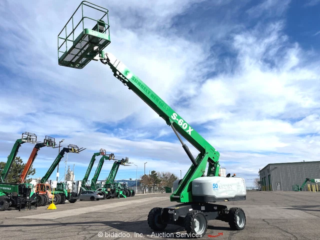 2016 Genie S-60X 60' 4WD Diesel Telescopic Boom Lift Man Aerial