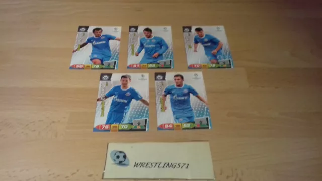 5 Cartes Neuves Panini Adrenalyn Xl Champions Leagues 2011 2012 Team Zenith