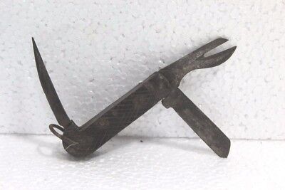 Iron Knife Wooden Handle Antique Old Vintage Home Decor Collectible PV-86