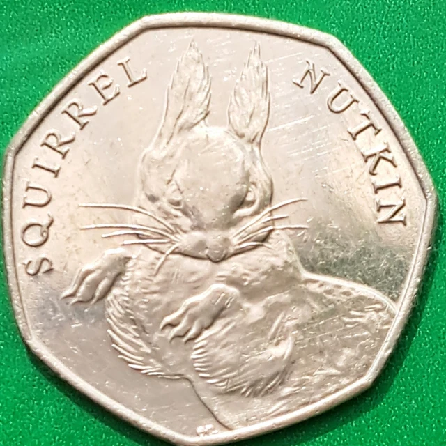 Squirrel Coin UNC BEATRIX POTTER Squirrel Nutkin 2016 50p coin Fifty Pence Coin ...