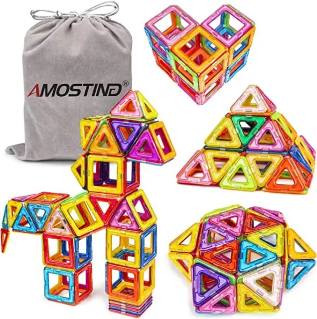 Magnetic Blocks Building Blocks Educational Toys Construction Stacking AMOSTING 2